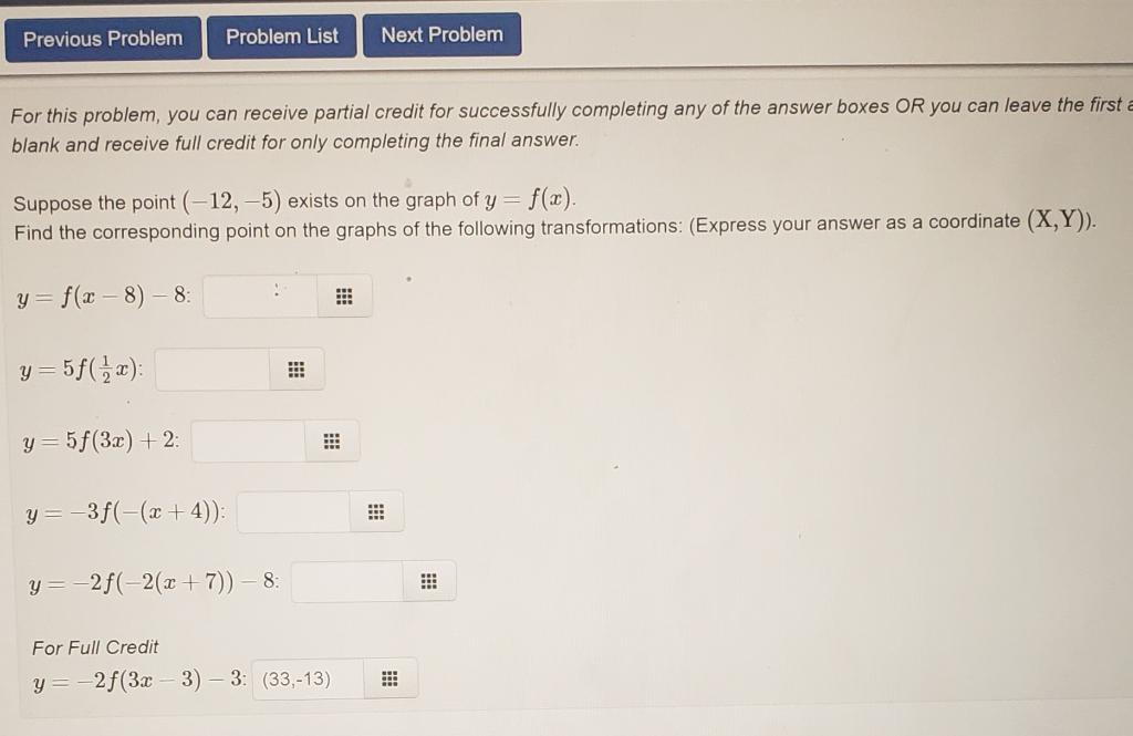 Solved Previous Problem Problem List Next Problem For this | Chegg.com