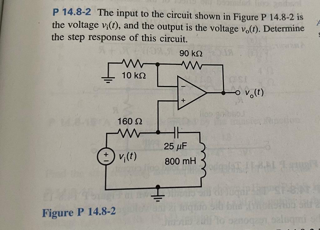 Solved the input to the circuit shown in Figure P14.8-2 is | Chegg.com