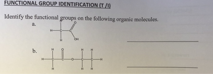 Solved FUNCTIONAL GROUP İDENTIFİCATION (T /1) Identify the | Chegg.com
