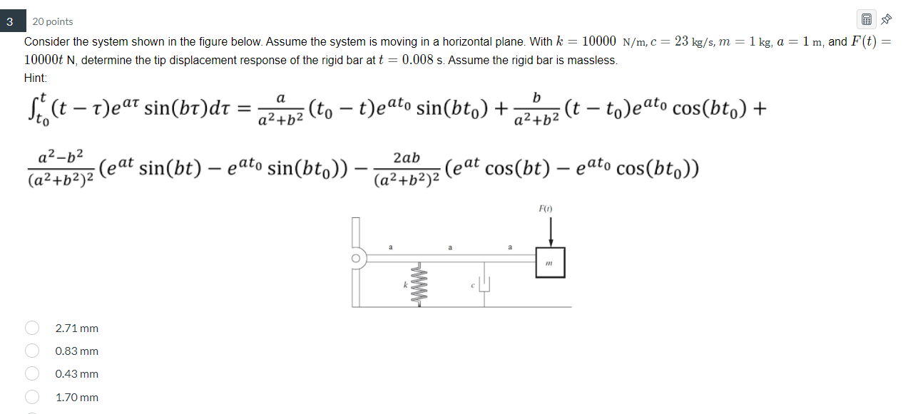 Solved 3 20 points Consider the system shown in the figure | Chegg.com