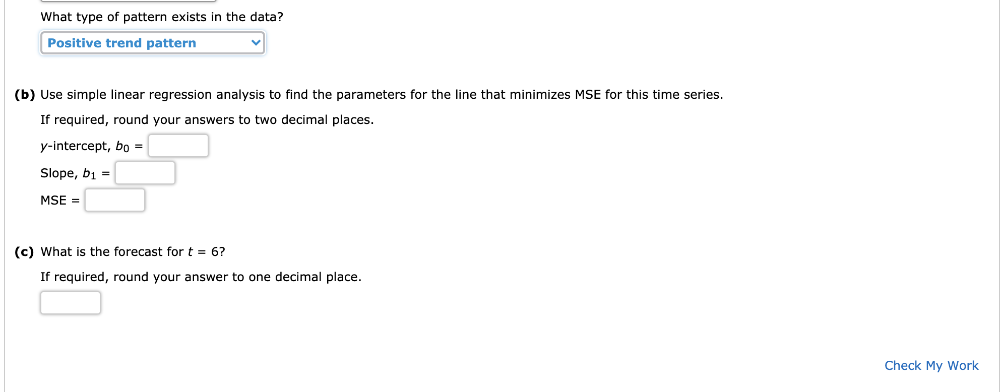 Solved Consider the following time series. t 1 2 3 4 5 Yt 6 | Chegg.com