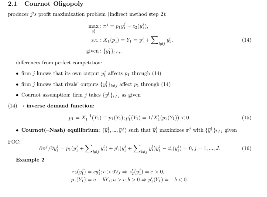 5. In the Cournot oligopoly model of section 2.1: (a) | Chegg.com