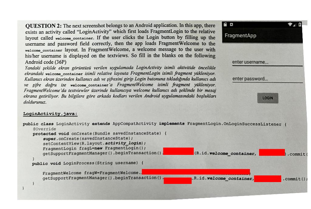 Solved QUESTION 2: The next screenshot belongs to an Android | Chegg.com