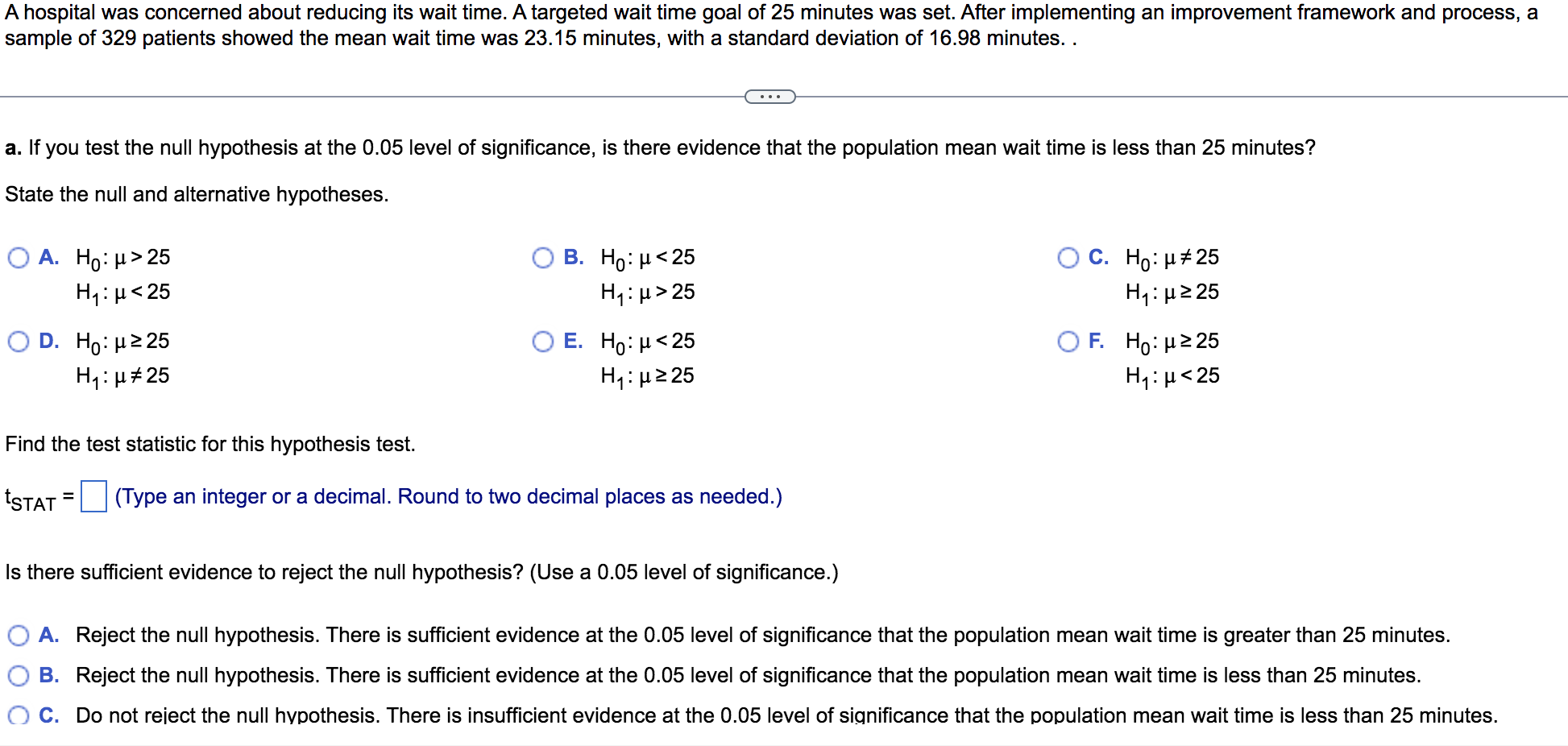 hypothesis 0 05 level