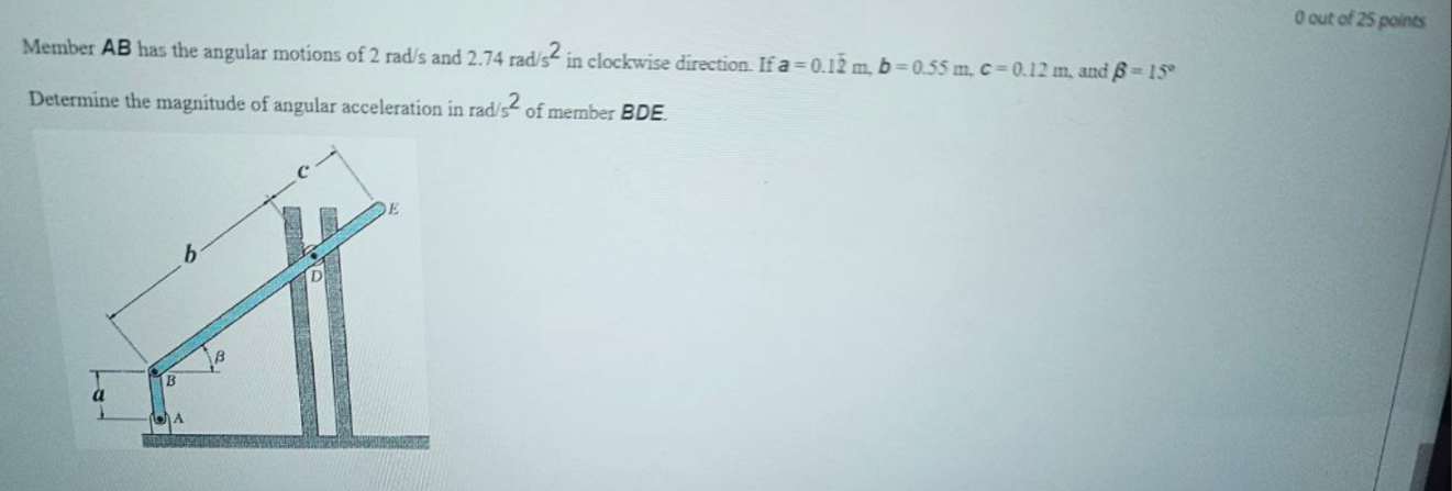 Solved Determine the magnitude of angular acceleration in | Chegg.com