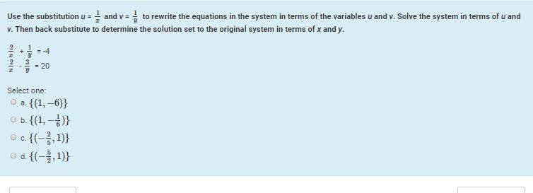 Solved Use the substitution u = and V = to rewrite the | Chegg.com