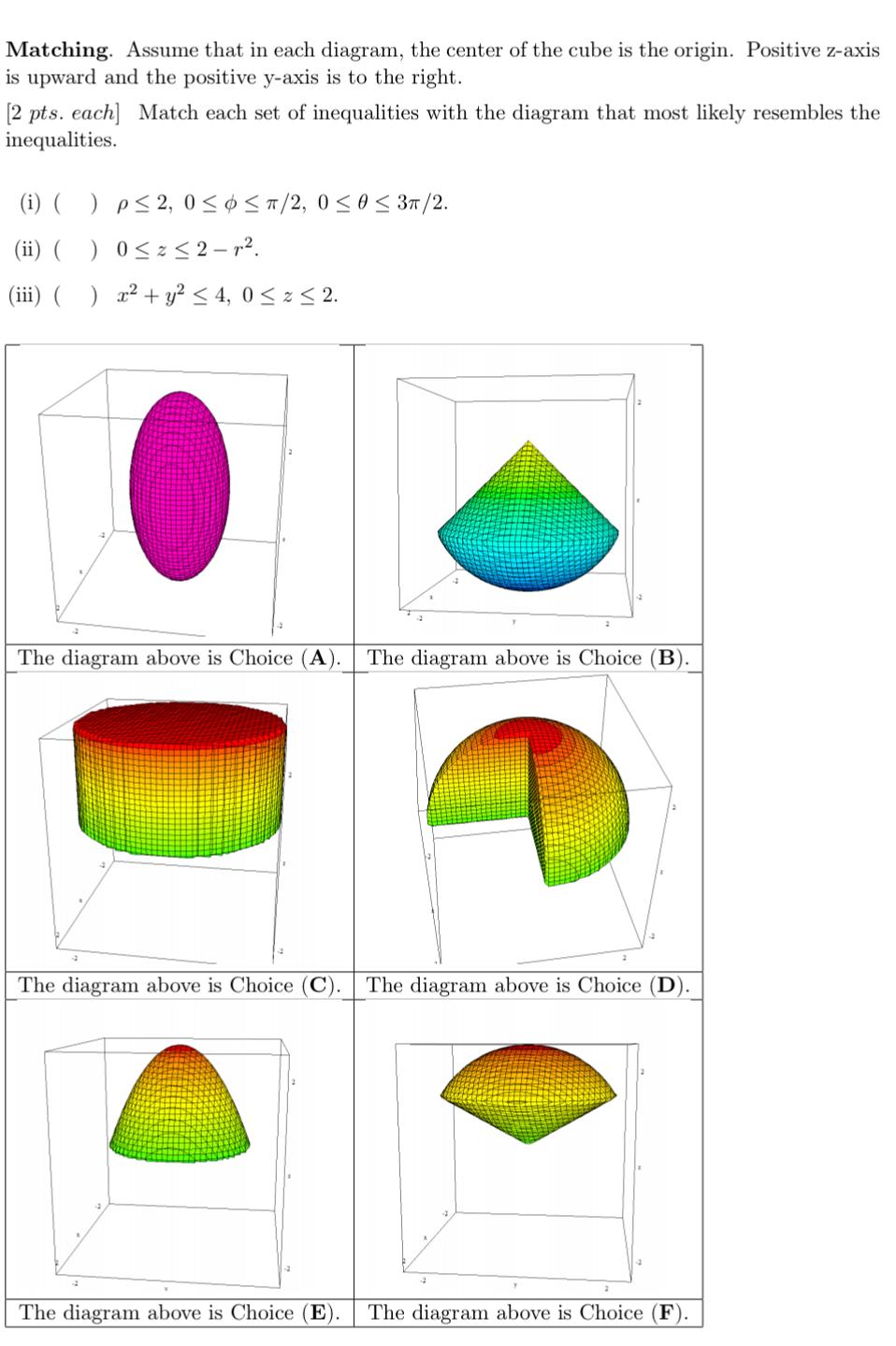 Solved Matching. Assume that in each diagram, the center of | Chegg.com