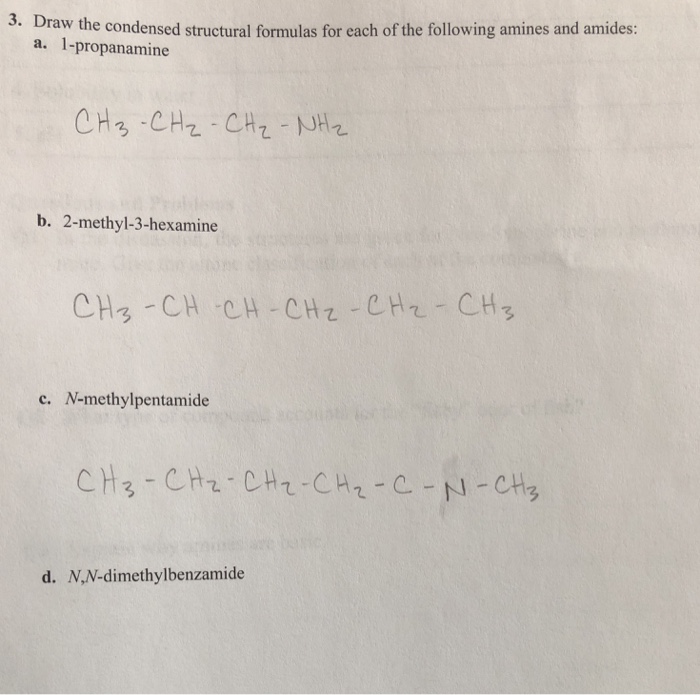 Solved Draw The Condensed Structural Formulas For All 8259