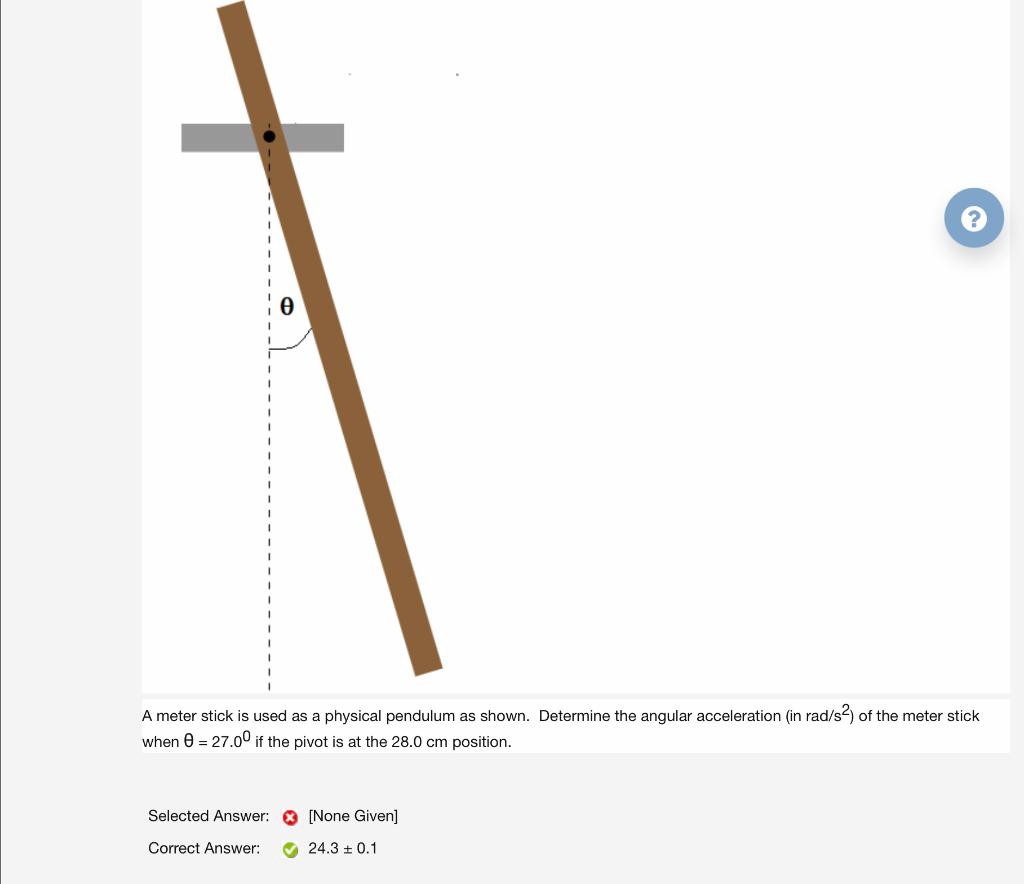 Solved A meter stick is used as a physical pendulum as | Chegg.com