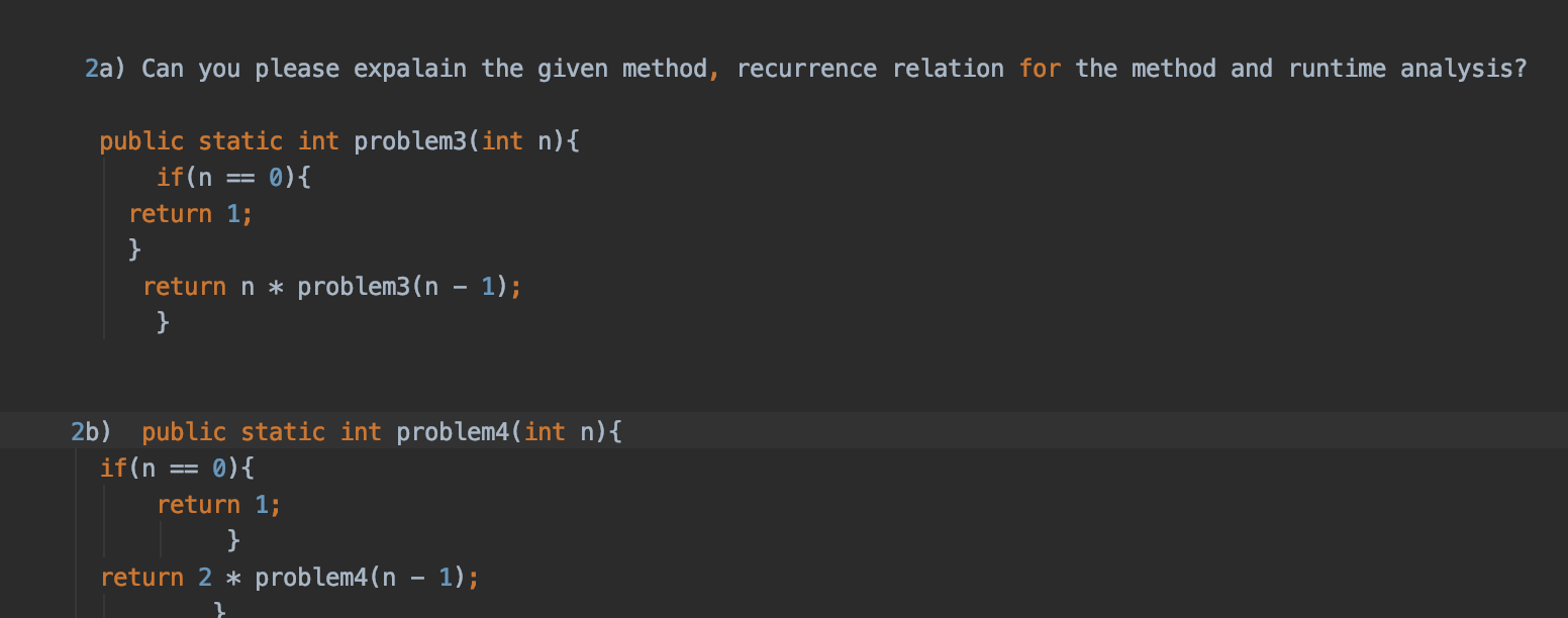 java () method : r Images High Quality Grahic Solved 2a) Can you please expalain the given method, | Chegg.com