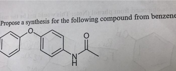 Solved Propose a synthesis for the following compound from | Chegg.com