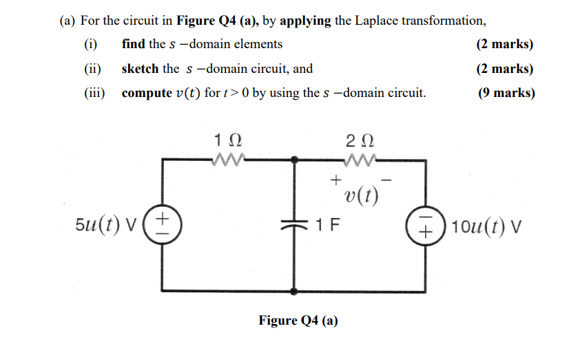 Solved (a) For the circuit in Figure Q4 (a), by applying the | Chegg.com