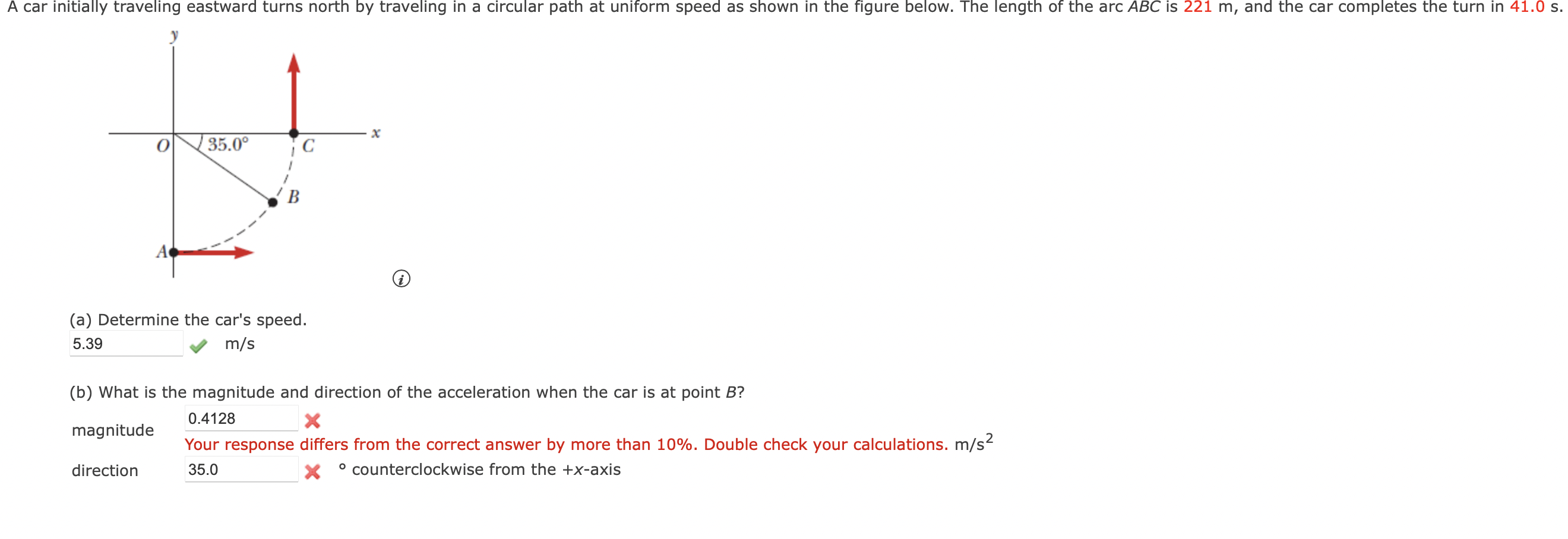 Solved (a) ﻿Determine the car's speed.ms(b) ﻿What is the | Chegg.com