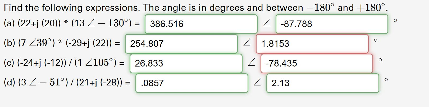 Solved Find the following expressions. The angle is in | Chegg.com