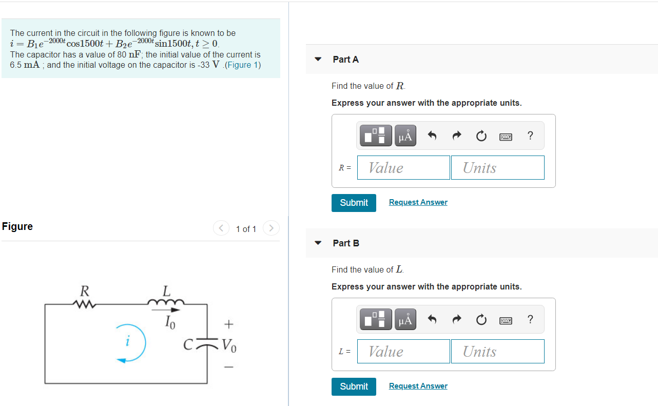 Solved The current in the circuit in the following figure is | Chegg.com