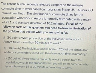 Solved The Census Bureau Recently Released A Report On The | Chegg.com