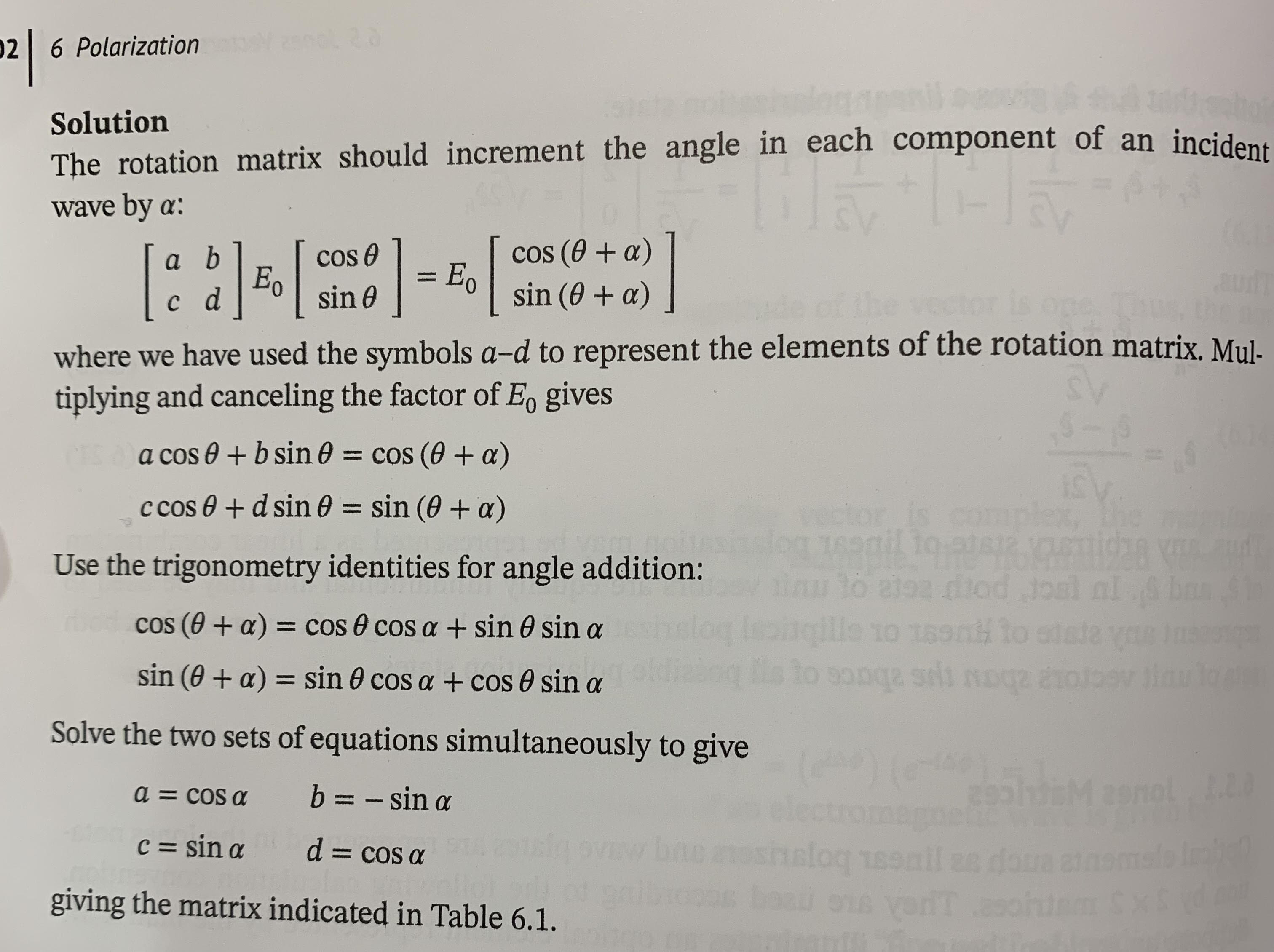 Solved Find the Jones matrix representing a rotation by an | Chegg.com