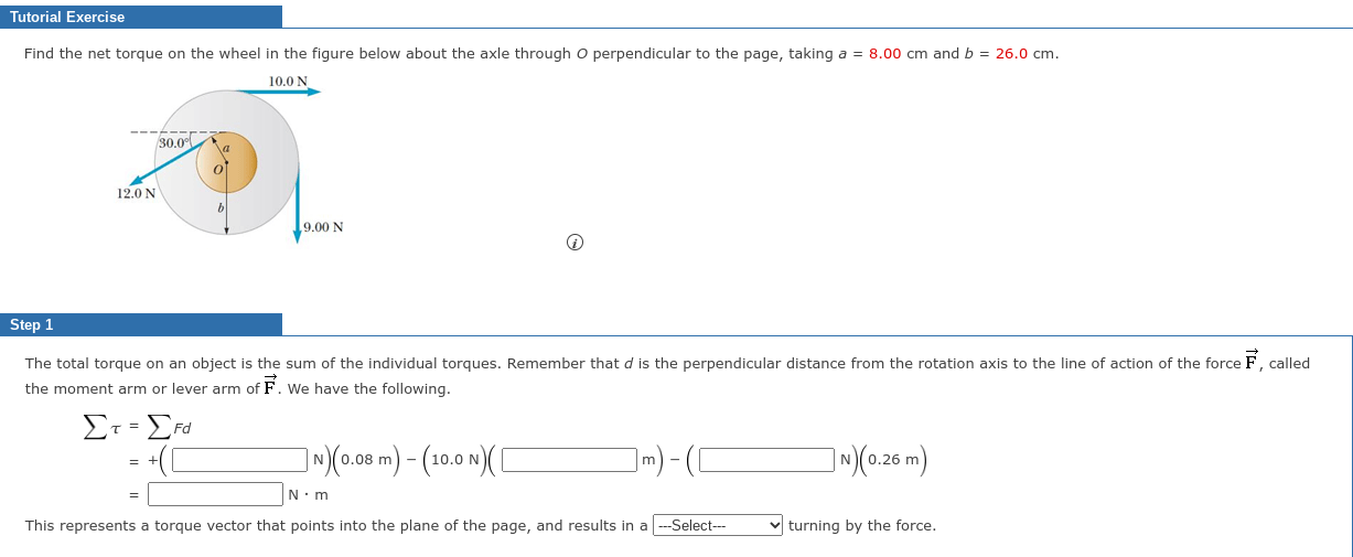 Solved Find the net torque on the wheel in the figure below | Chegg.com