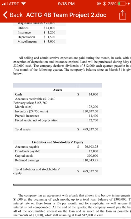 Solved This Part Requires You To Create A Budgeted Balance | Chegg.com