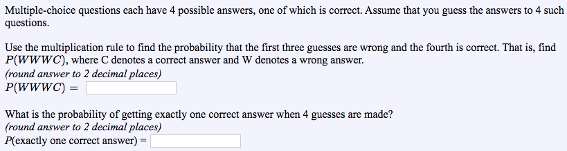 Solved Multiple-choice questions each have 4 possible | Chegg.com