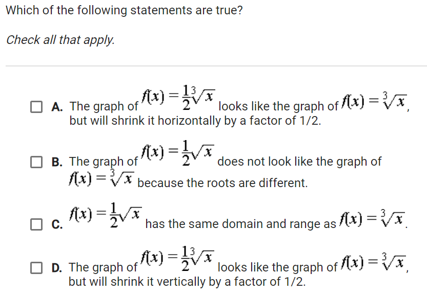 Solved Which of the following statements are true? Check all | Chegg.com
