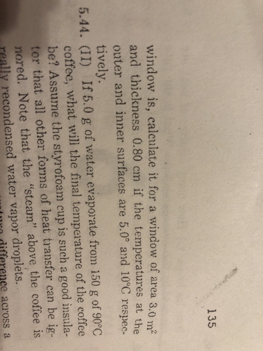 Solved 5.42. (II) Compare the rate of heat conduction | Chegg.com