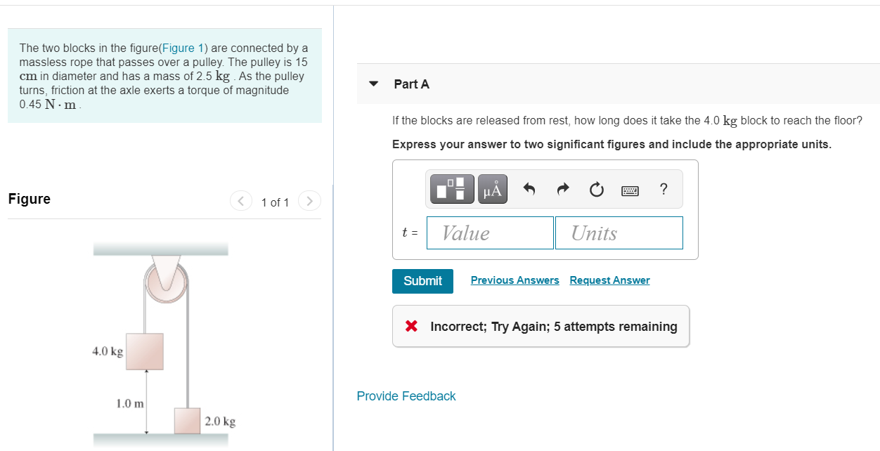 Solved The Two Blocks In The Figure(Figure 1) Are Connected | Chegg.com