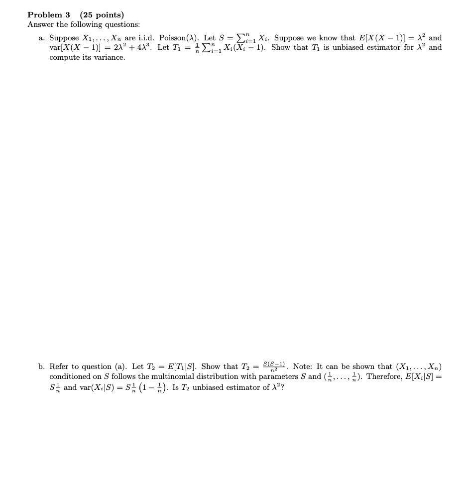 Problem 3 (25 points) Answer the following questions: | Chegg.com