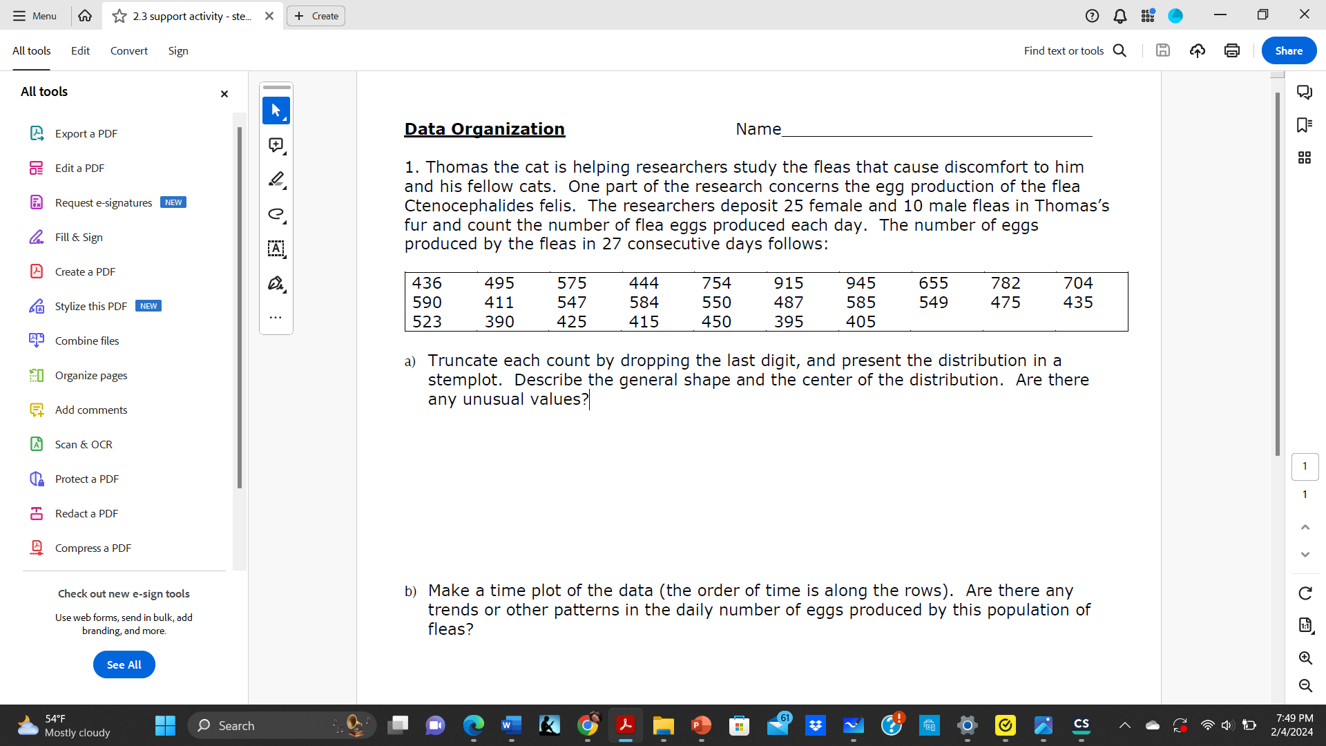 Answer questions on sheet | Chegg.com