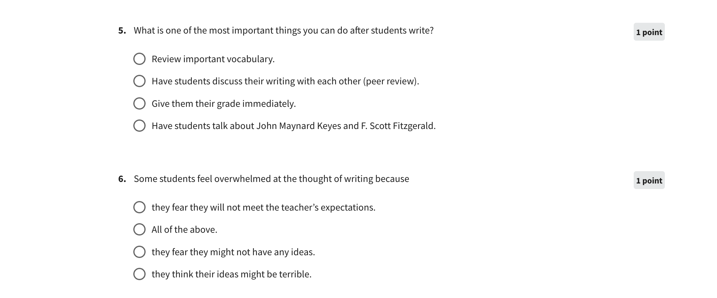 1. In this lesson, Dr. Dixon discussed the 6 Traits | Chegg.com