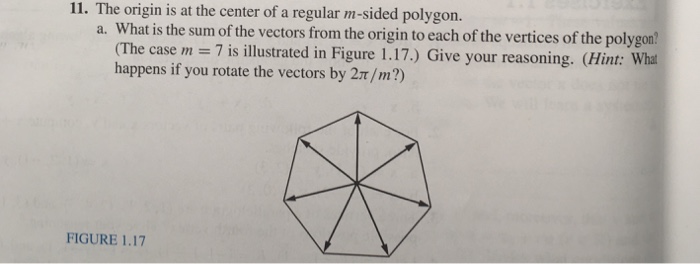 Solved The origin is at the center of a regular m-sided | Chegg.com