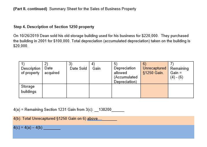 Solved (Part II. continued) Summary Sheet for the Sales of