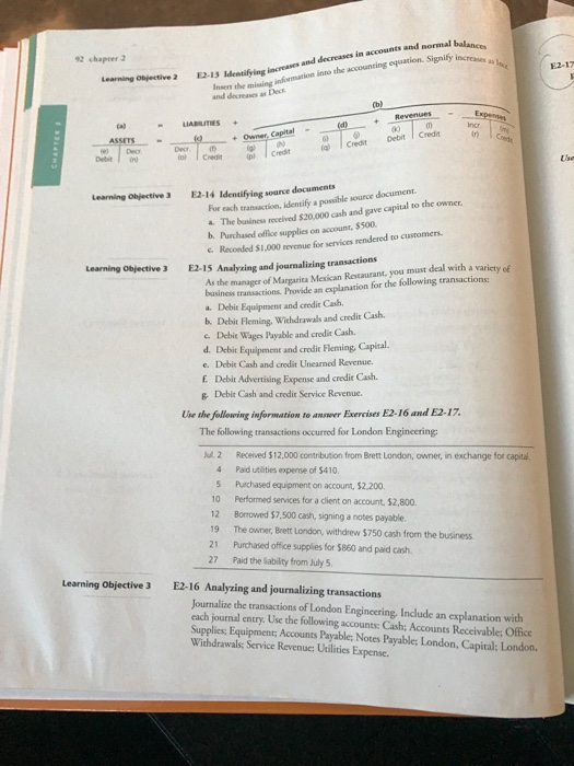 Solved Identifying increases and decreases in accounts and | Chegg.com