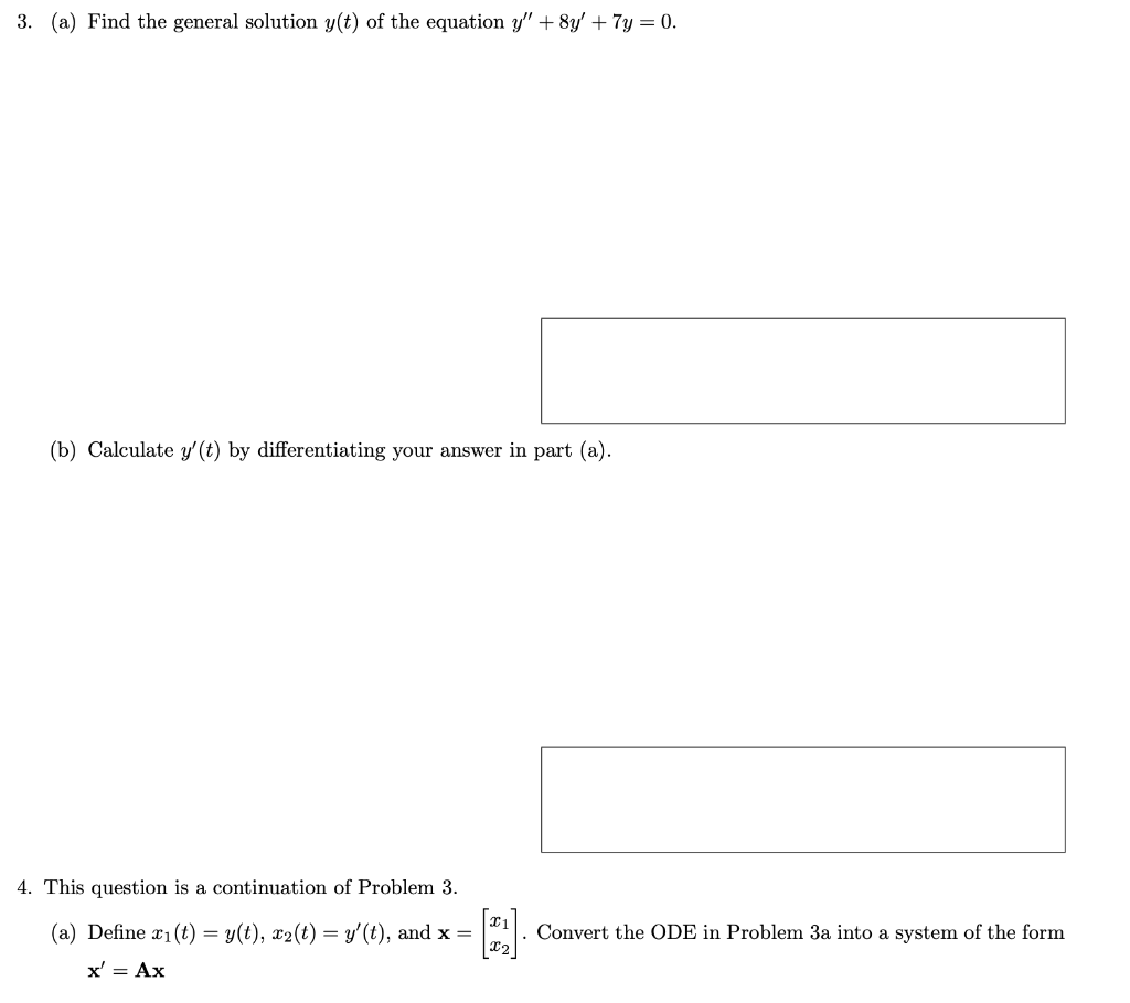 Solved 3. (a) Find the general solution y(t) of the equation | Chegg.com