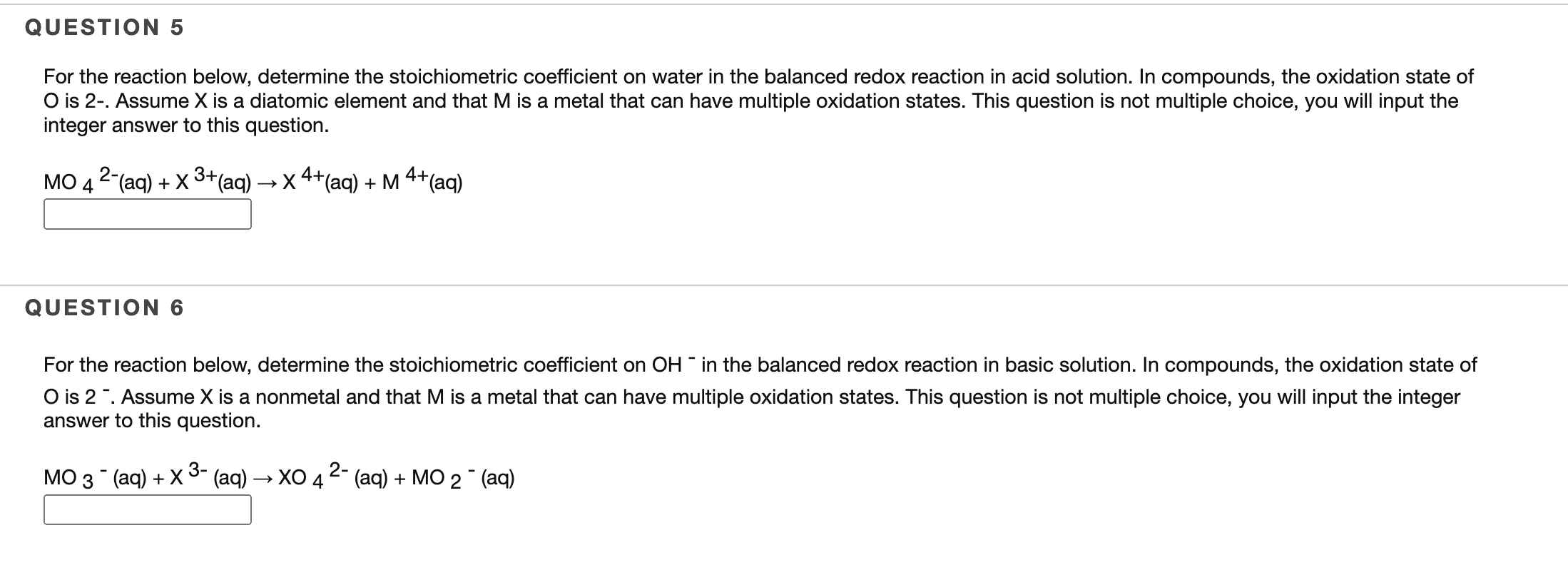 solved-for-the-reaction-below-determine-the-stoichiometric-chegg