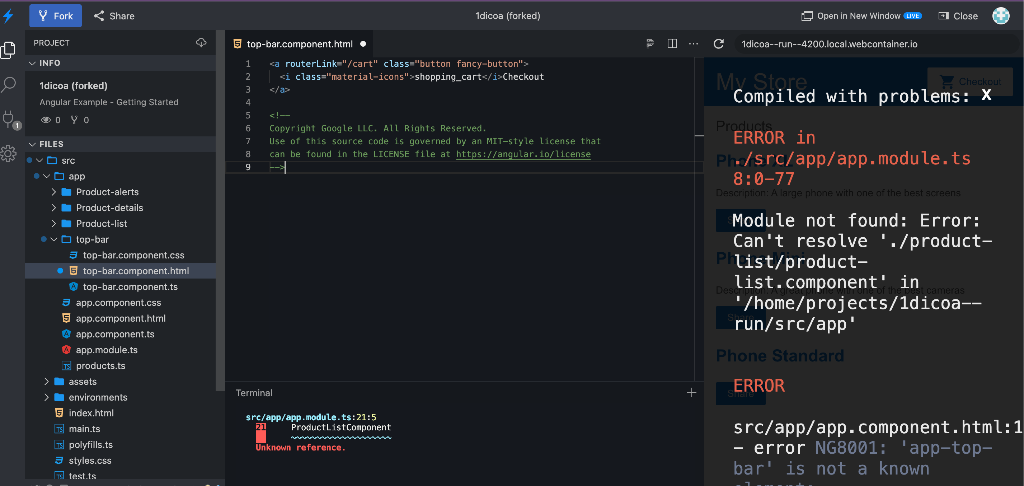 Solved Hello, I have a question about angular, whenever I | Chegg.com