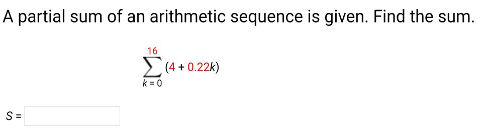 sum of arithmetic sequence calculator