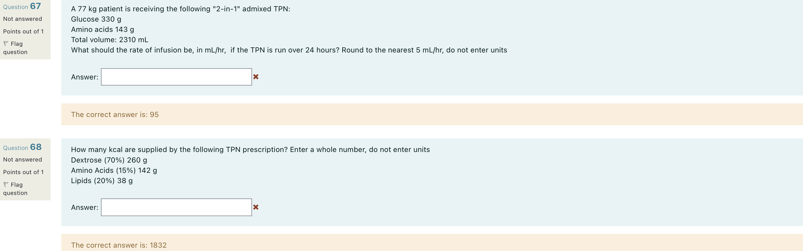 Solved Please show your work, so I can see how to get the | Chegg.com