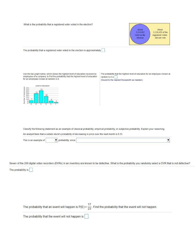 Solved What is the probability that a registered voter voted | Chegg.com