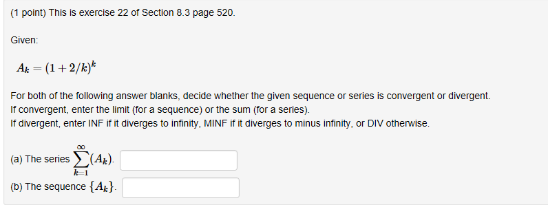 Solved (1 point) This is exercise 22 of Section 8.3 page | Chegg.com