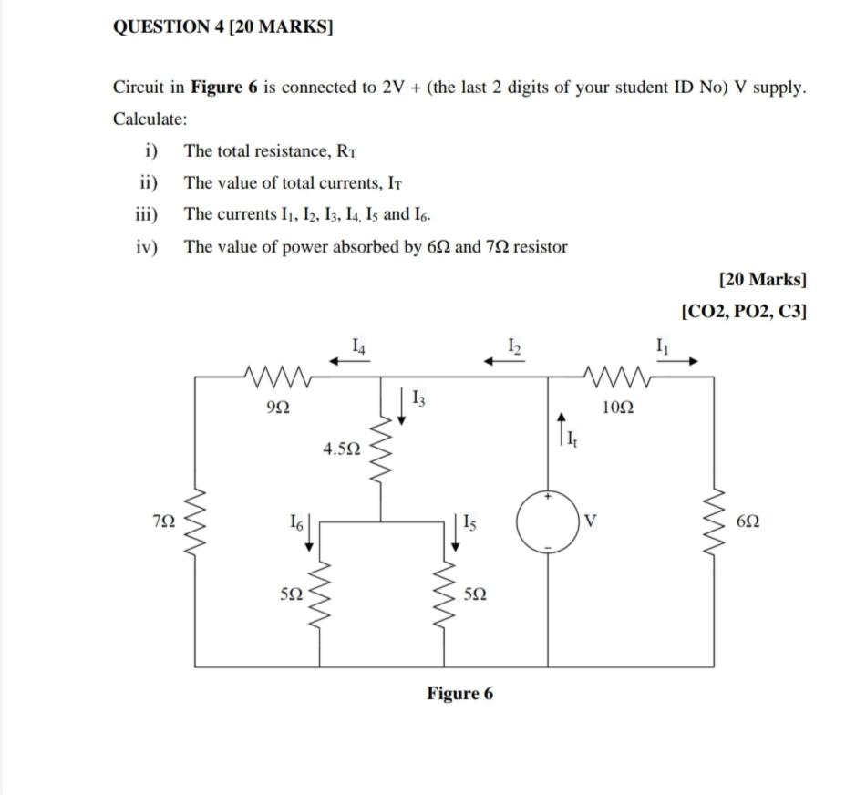 Solved QUESTION 4 [20 MARKS] Circuit in Figure 6 is | Chegg.com