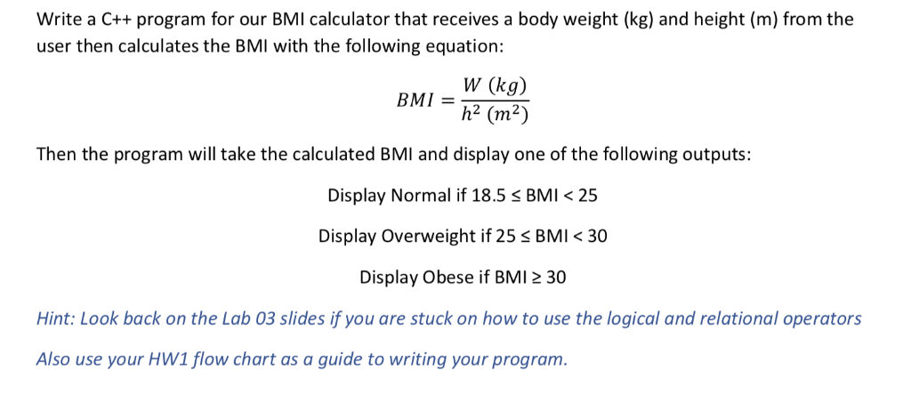 how to calculate your bmi in kg