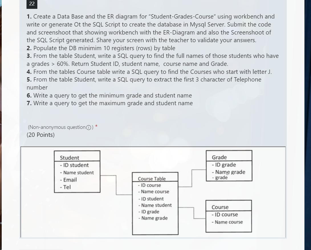 solved-1-create-a-data-base-and-the-er-diagram-chegg