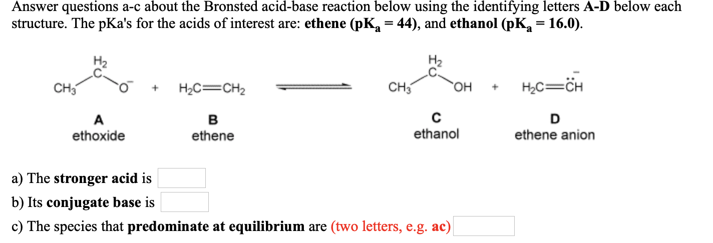 Solved Answer Questions Ac About The Bronsted Acidbase