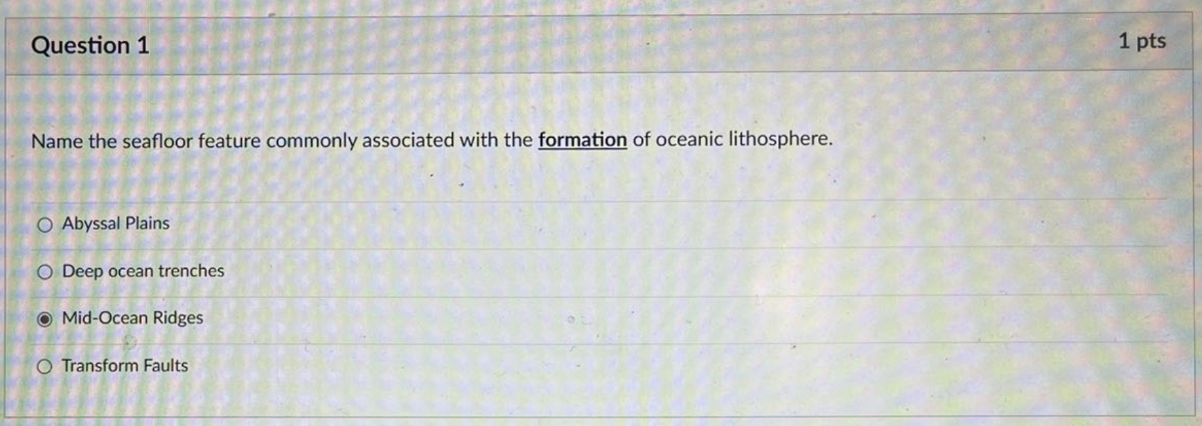 Solved Name The Seafloor Feature Commonly Associated With | Chegg.com