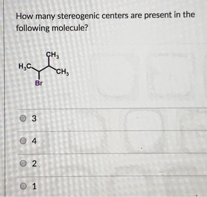 Solved How many stereogenic centers are present in the | Chegg.com