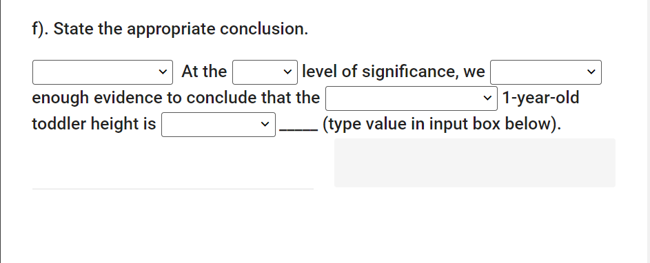 Solved 1-year-old toddlers have an average height of 29 | Chegg.com