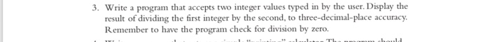 Solved 3. Write a program that accepts two integer values | Chegg.com