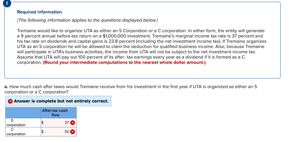 Solved Tremaine Would Like To Organize Uta As Either An S
