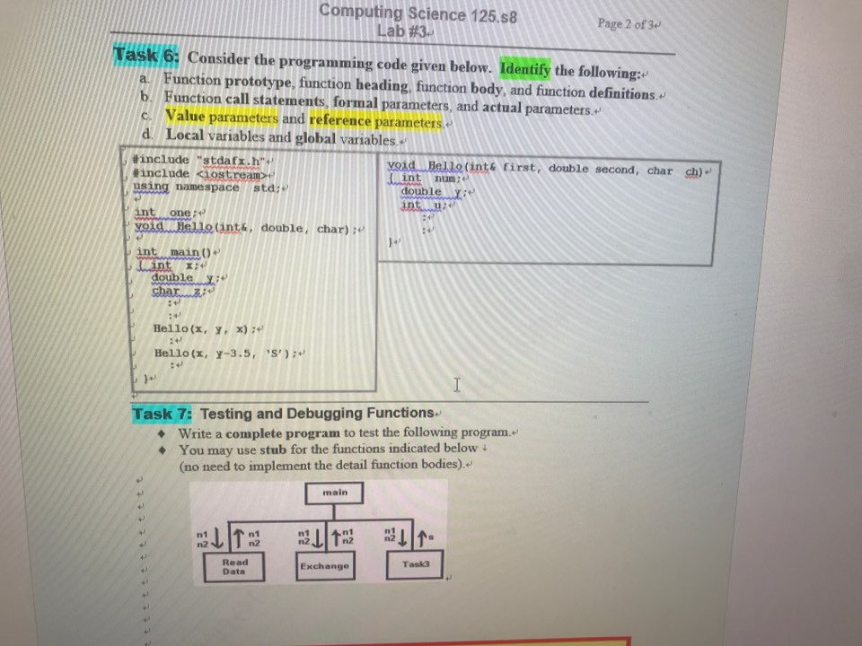 Solved This is C++ programming Please do task 7 I need your | Chegg.com
